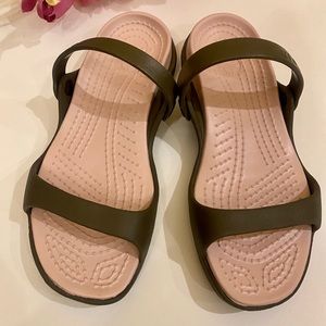 CROCS Cleo Sandal two toned pink/light brown